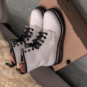 white Dr Marten Boots